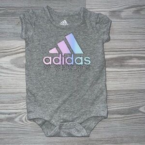 Adidas Baby Girls Short Sleeve Onesie Size 9 Months